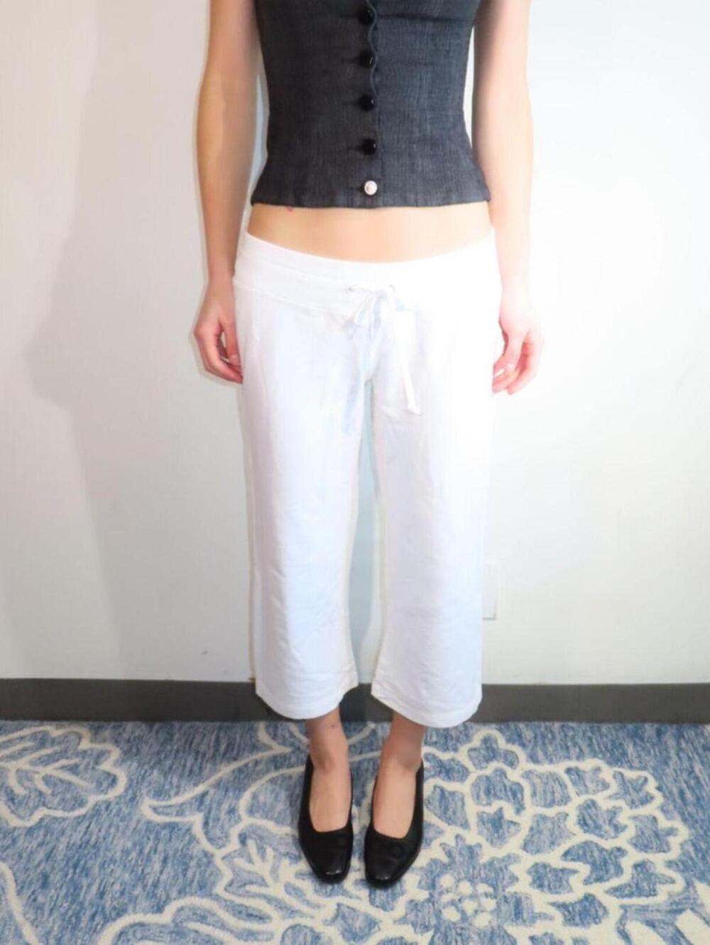 Women's White and Multi Trousers